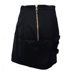 Balmain Black Plissé Skirt FR 38 / IT 42