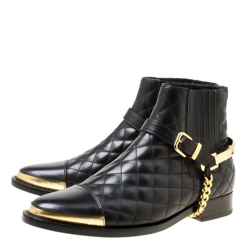 black embellished ankle boots