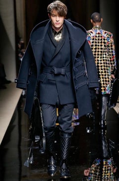 Balmain Black Quilted Leather Tall boots for Men