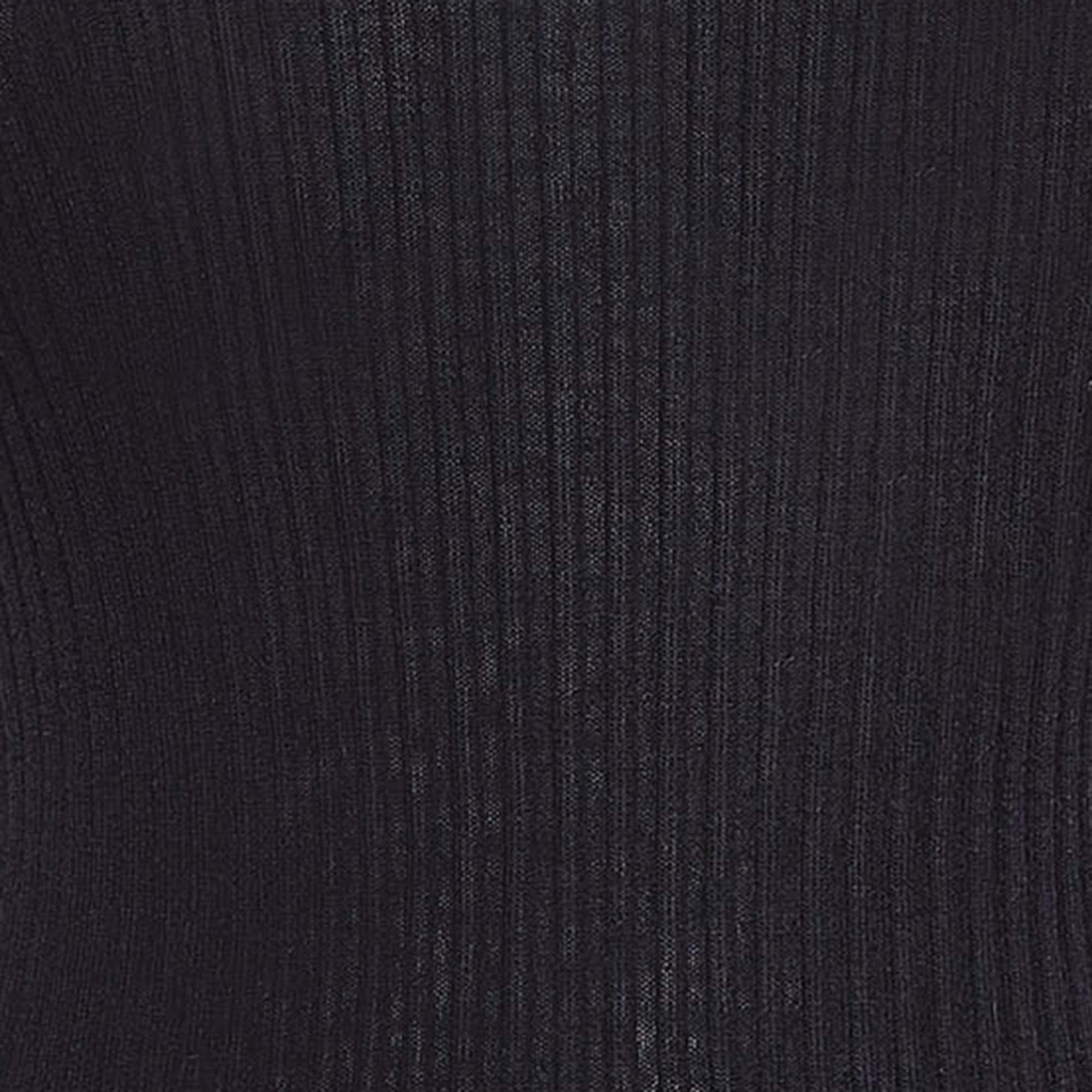 Balmain Pullover aus schwarzem Rippenstrick mit Knopfleiste M im Zustand „Hervorragend“ im Angebot in Dubai, Al Qouz 2
