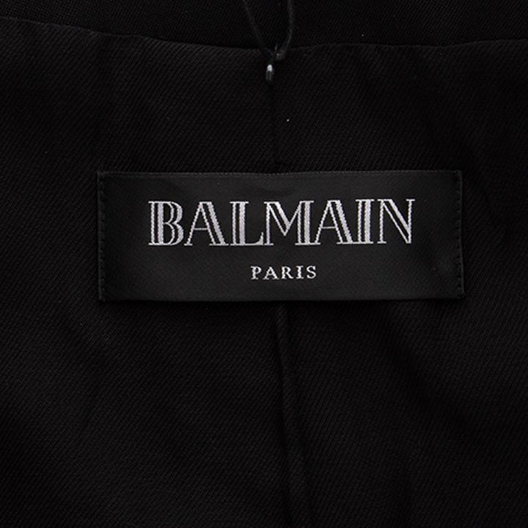 BALMAIN black SATIN TRIM BELTED TUXEDO Blazer Jacket 40 at 1stDibs ...