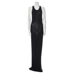 Balmain Black Scoop Neck Long Dress (Medium)