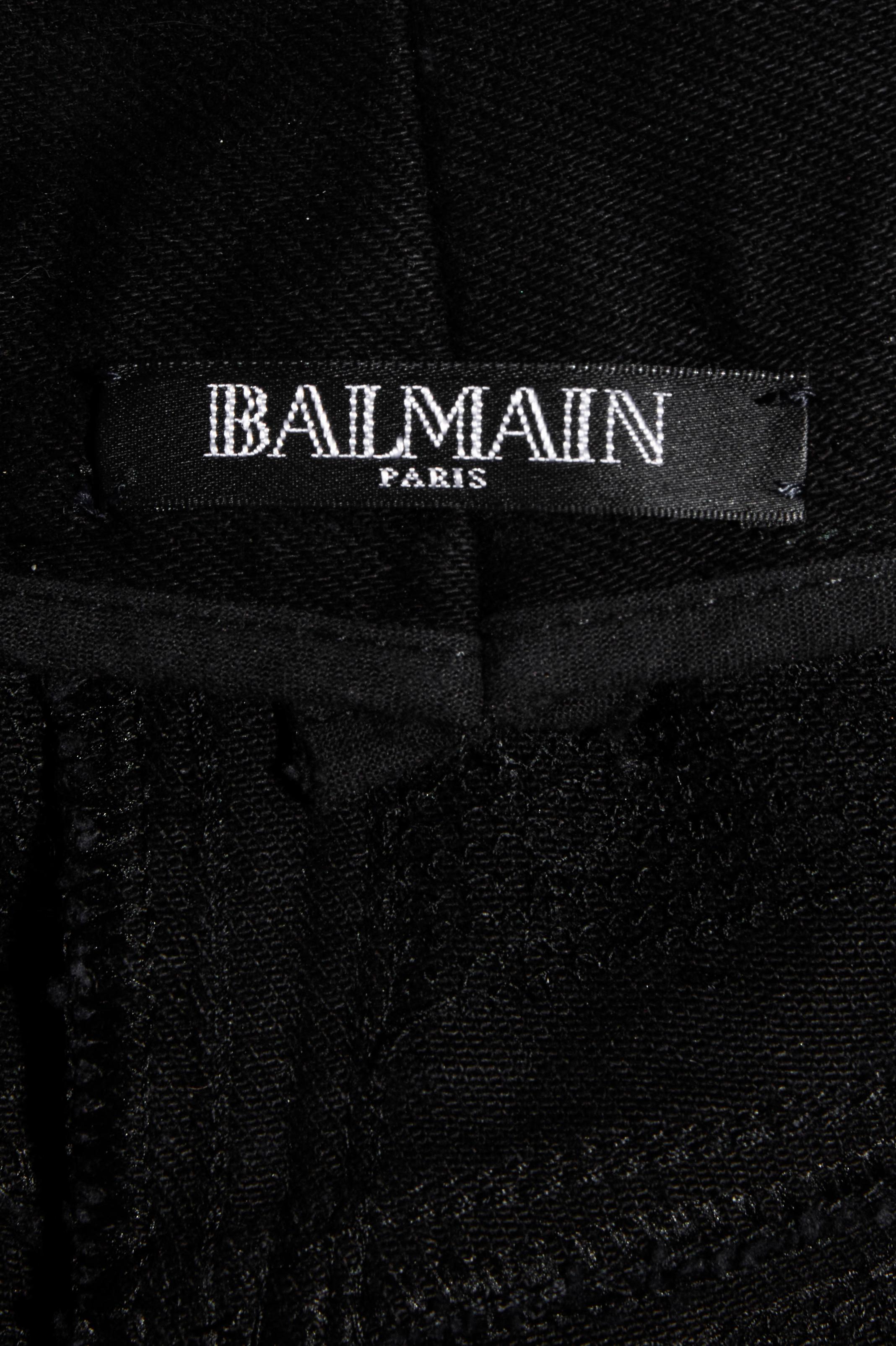 Balmain - Blazer doppiopetto con paillettes e pantaloni abbinati - FR 38 in vendita 6