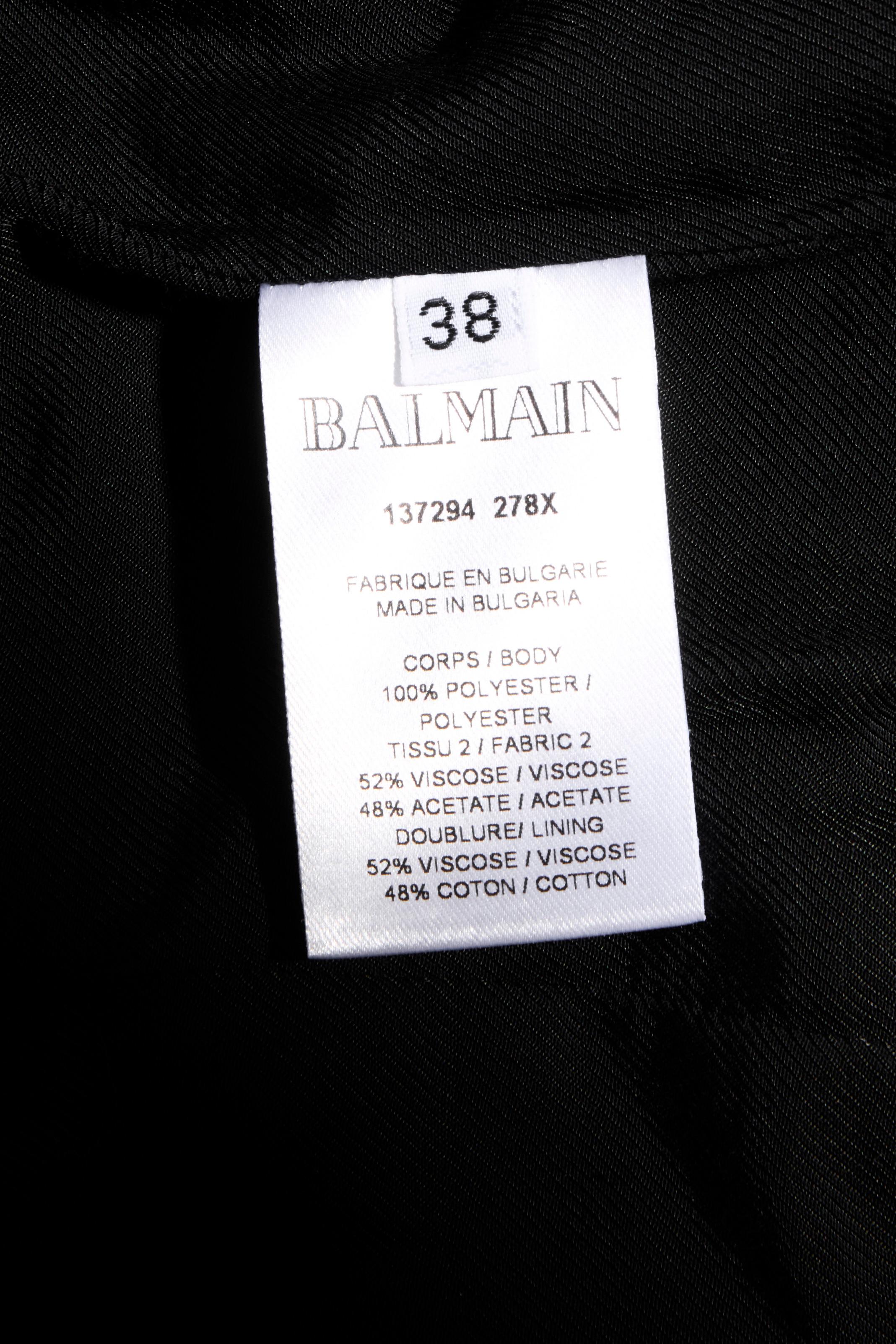 Balmain - Blazer doppiopetto con paillettes e pantaloni abbinati - FR 38 in vendita 9