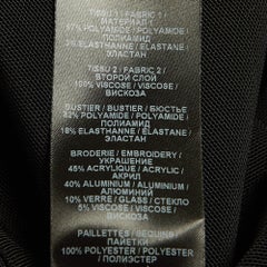 Balmain Black Sequin Embellished Strapless Corset Mini Dress M