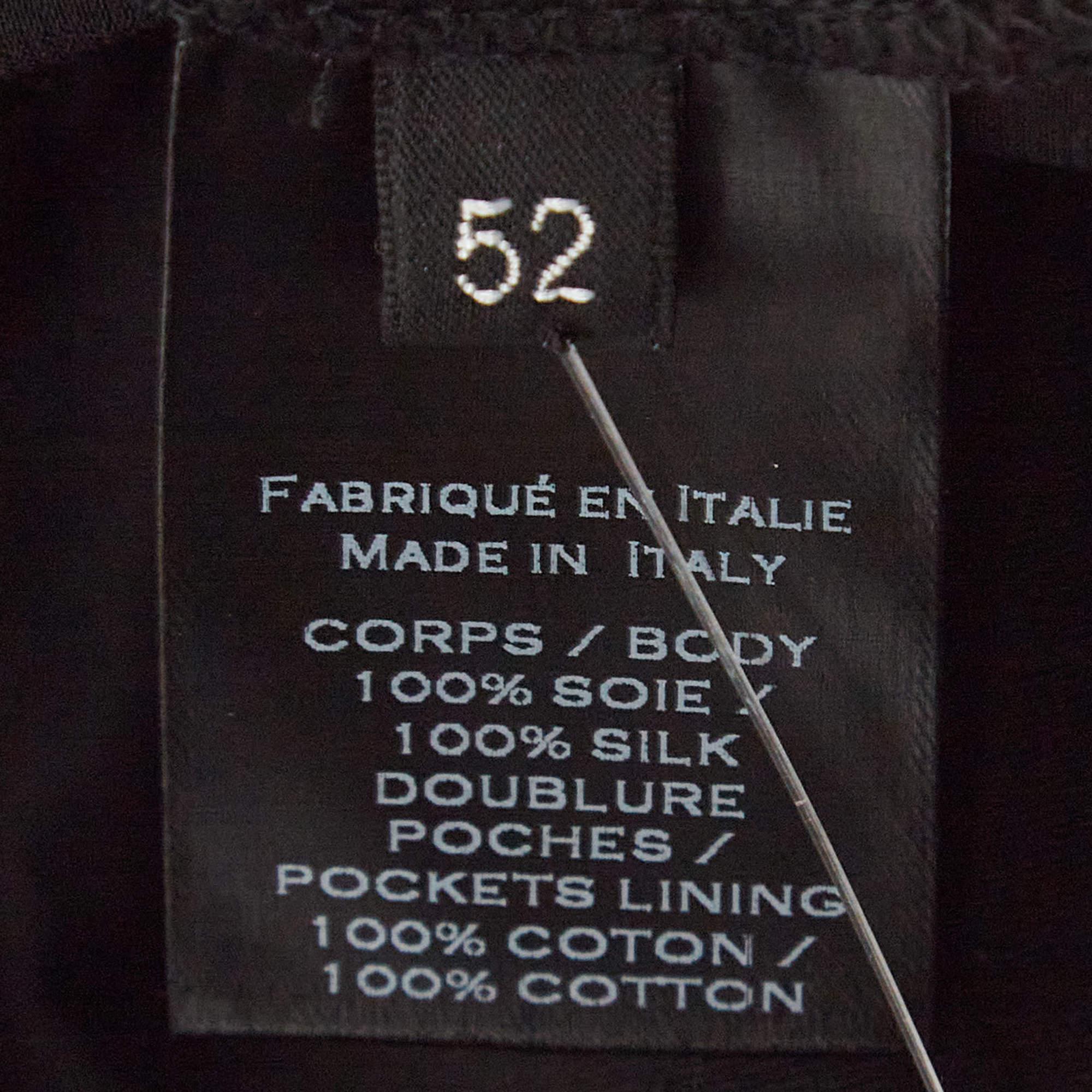 Balmain Black Silk Satin Tailored Tuxedo Pants XL 1