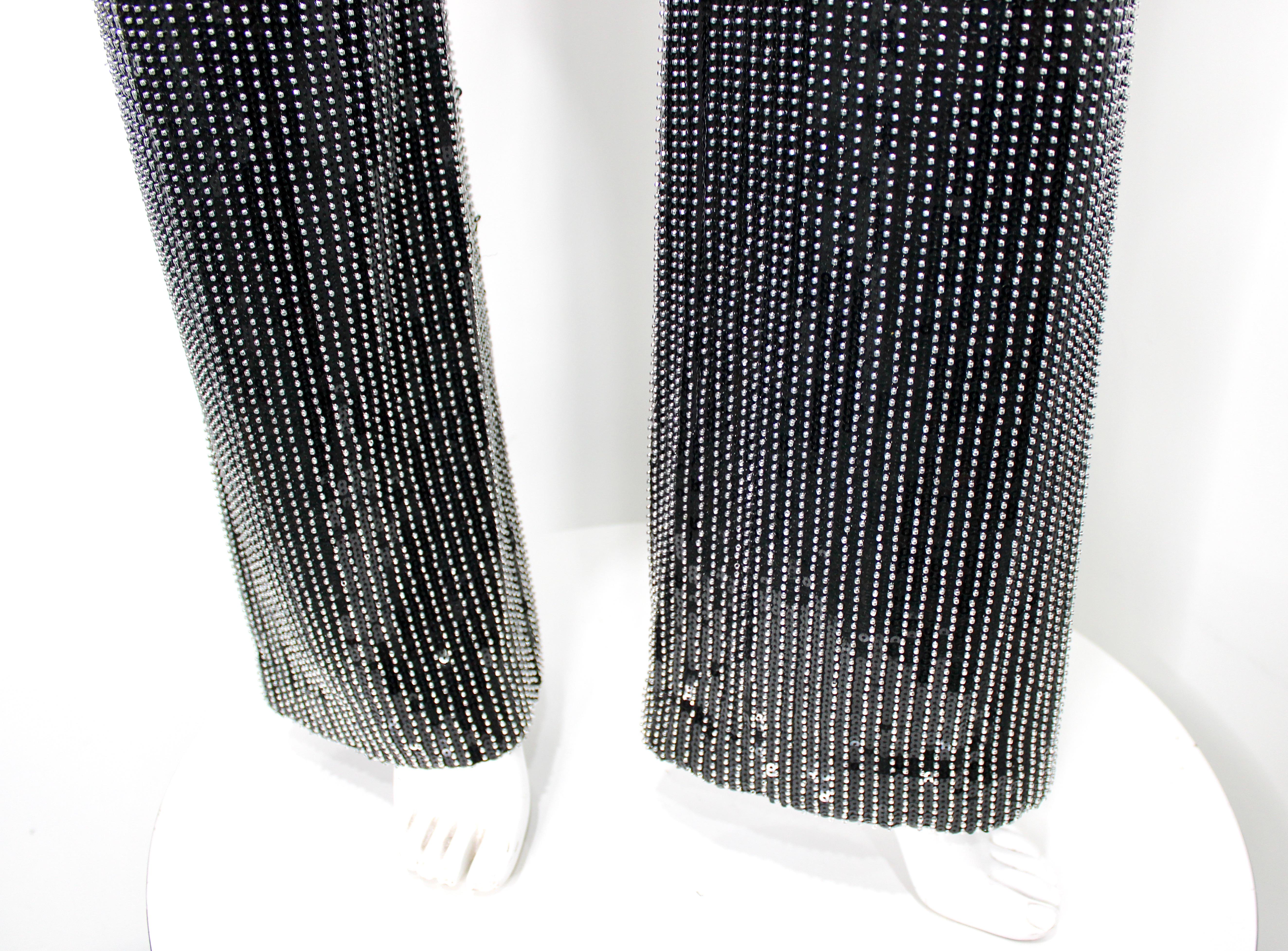 Balmain Tuta nera e argento con paillettes e perline In condizioni buone in vendita a Scottsdale, AZ