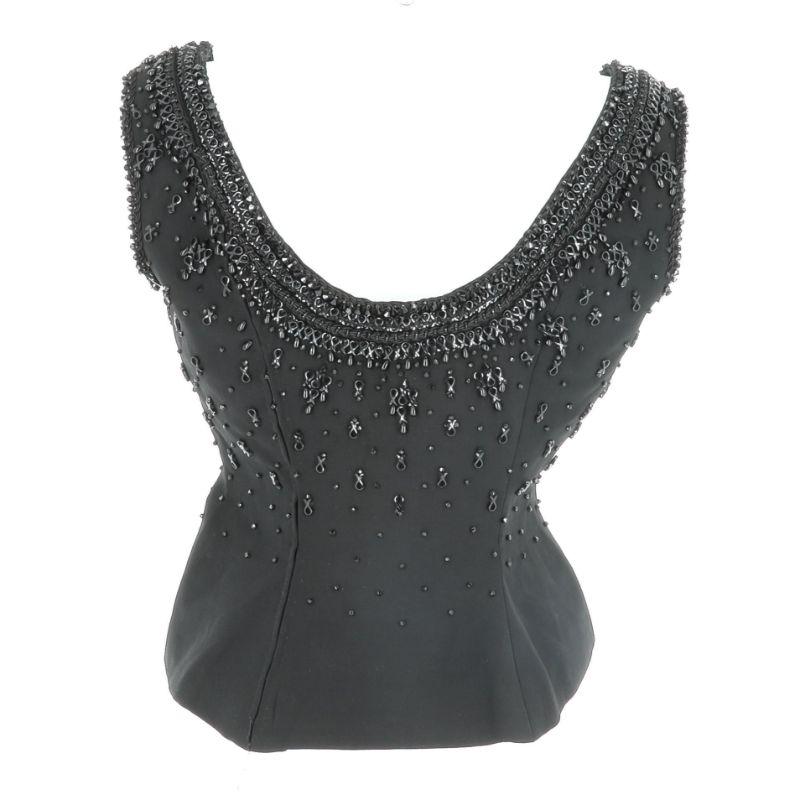 Balmain Black Sleeves Top in Synthetic with Silk In Good Condition In PARIS, FR