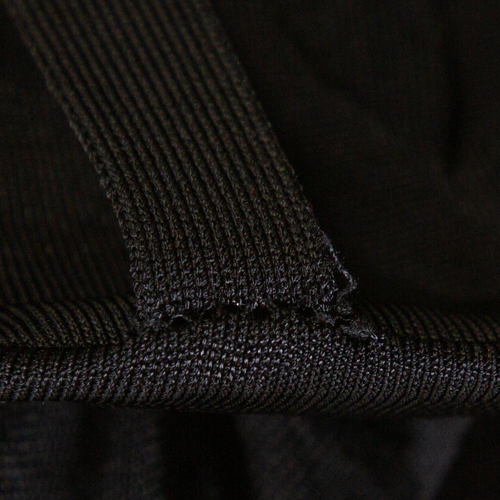 Balmain Black Stretch Knit Ruched Bustier Dress M 1