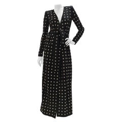 Balmain Black Suede Maxi Coat