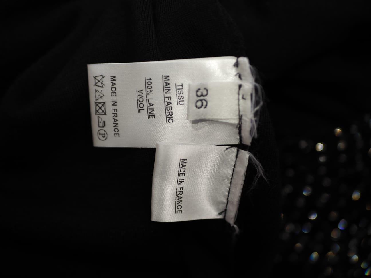 Balmain black suede silver tone buttons dress For Sale 2