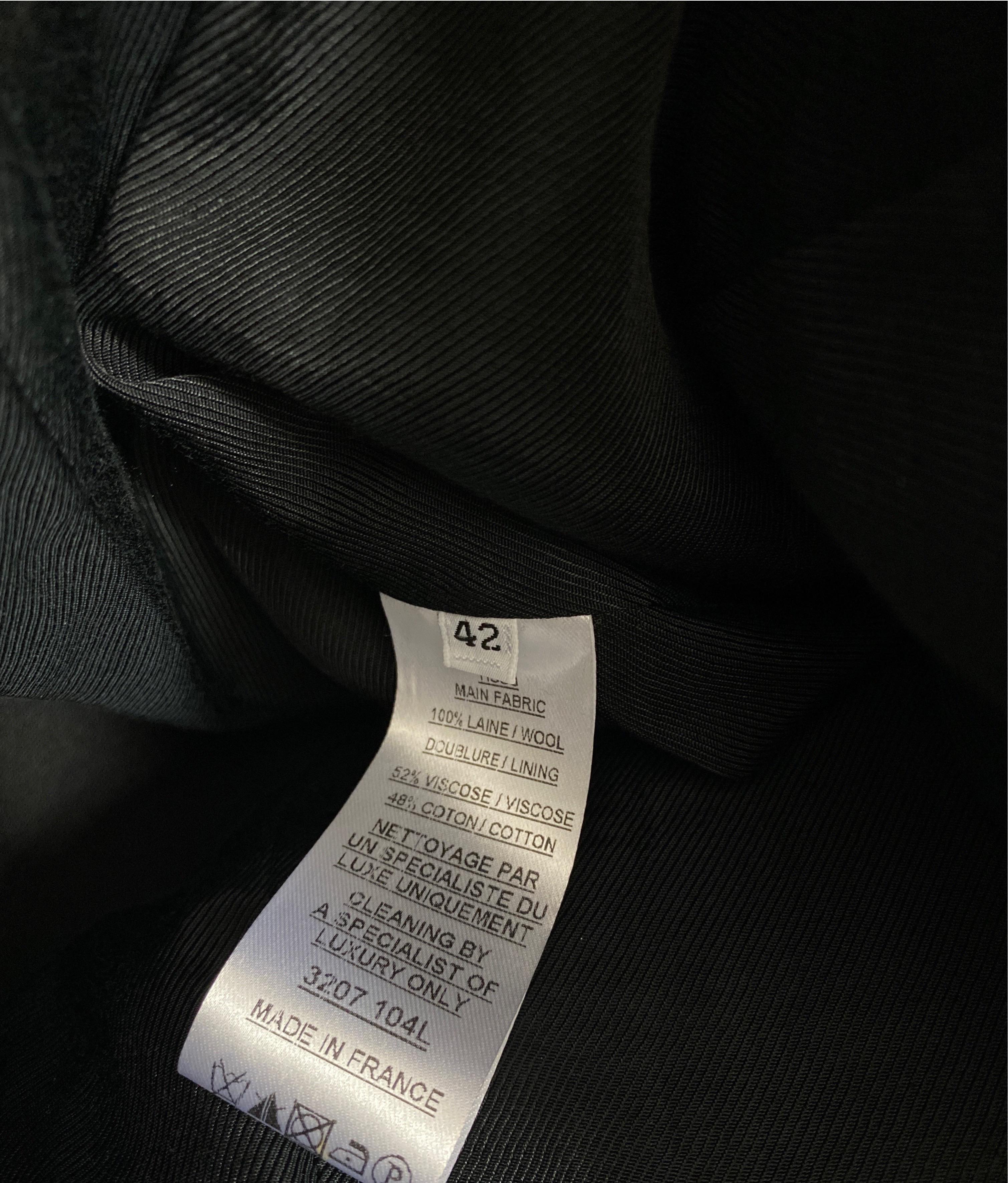 Balmain Black V Neck Blazer Mini Dress - Size 42 For Sale 5