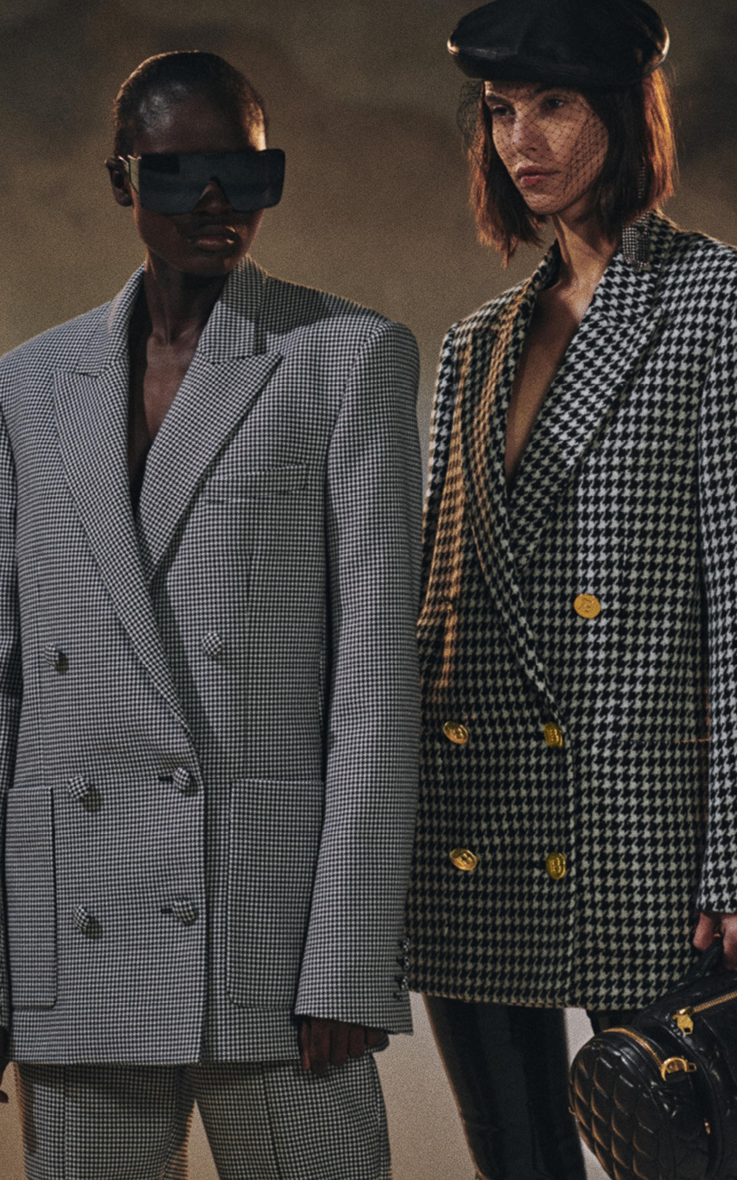 Balmain, giacca blazer in lana bianca e nera 2020 OVERSIZED HOUNDSTOOTH 36 XXS to XS in vendita 3