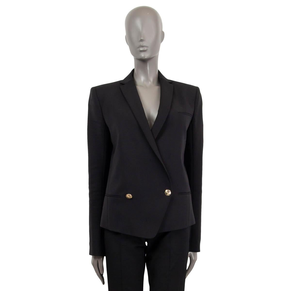 Noir BALMAIN - Blazer en laine noire à double épaisseur, 40 M en vente