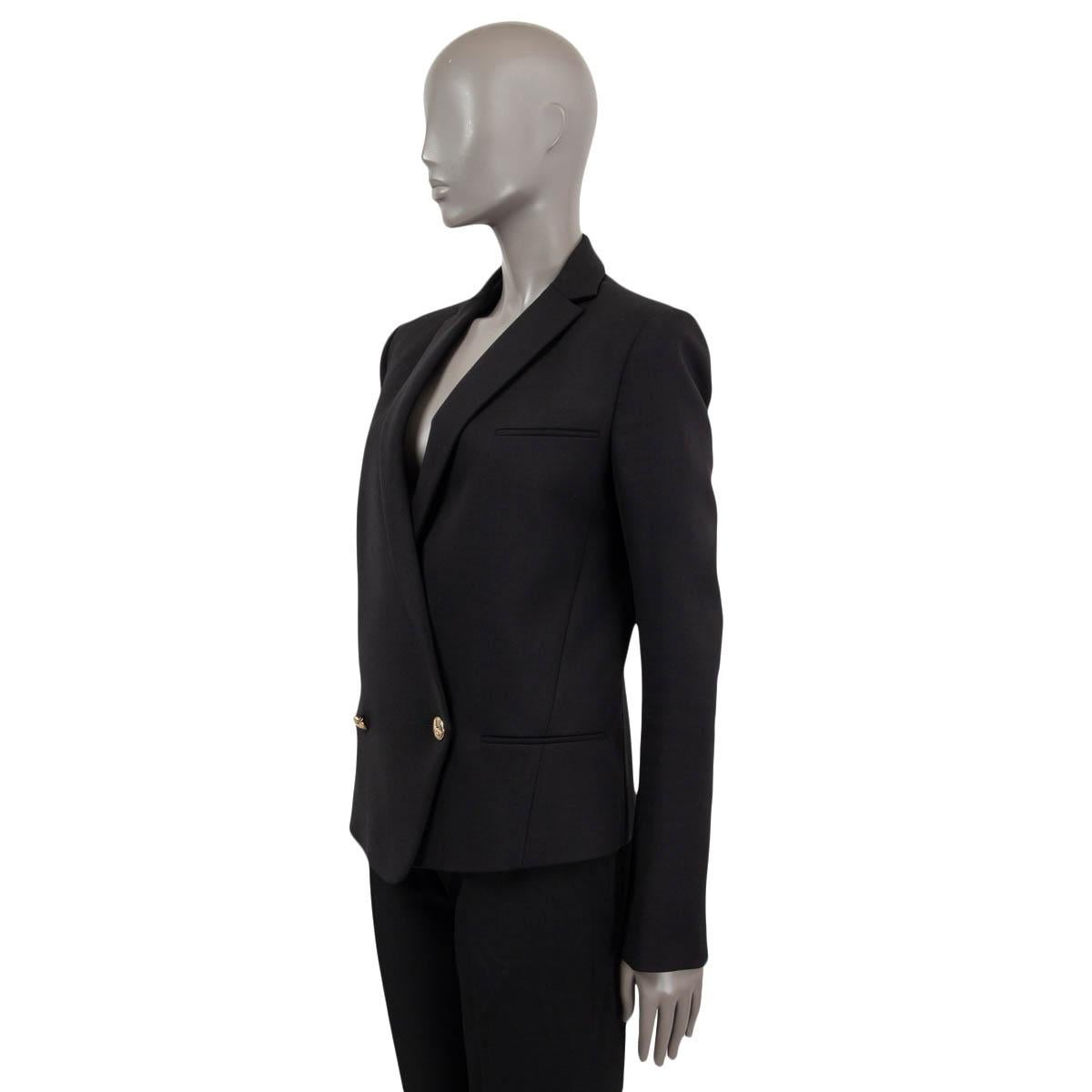 BALMAIN black wool DOUBLE BREASTED Blazer Jacket 40 M In Excellent Condition For Sale In Zürich, CH