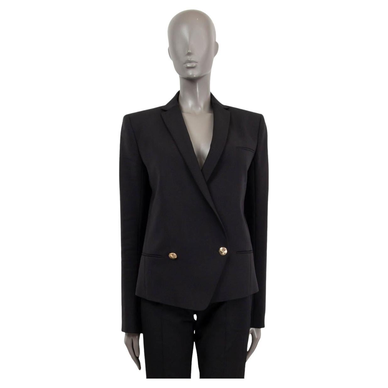 BALMAIN black wool DOUBLE BREASTED Blazer Jacket 40 M For Sale
