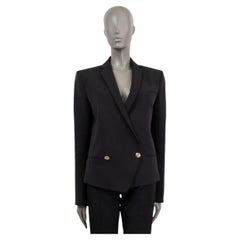 BALMAIN giacca blazer in lana nera a doppio petto 40 M