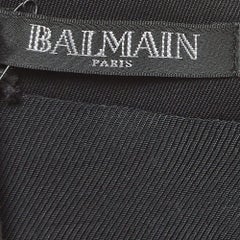 Balmain Black Wool Double Breasted Sleeveless Mini Dress M