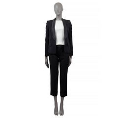 BALMAIN Schwarzer Wollblazer SATIN LAPEL OPEN TUXEDO 36 XS