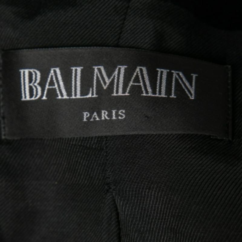 Balmain - Blazer con collo a scialle in lana nera M. In condizioni ottime in vendita a Dubai, Al Qouz 2