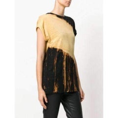 Balmain Black Yellow Tie Dye Top