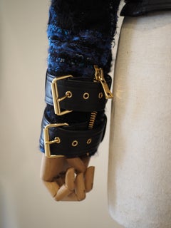 Balmain blue black lamb viscose jacket