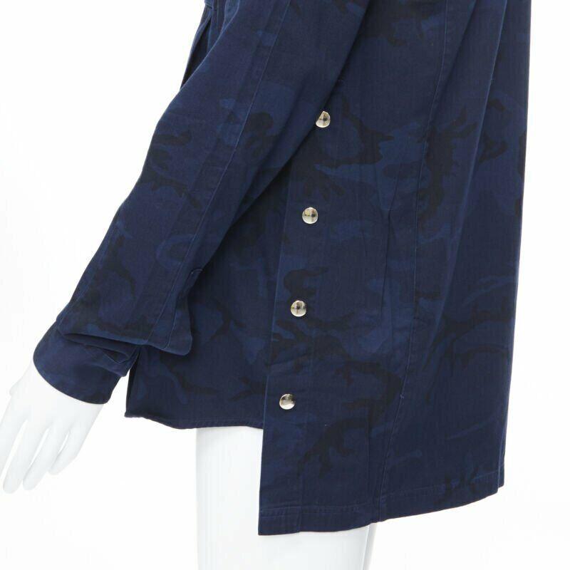 BALMAIN blue camouflage cotton gold button military shirt jacket EU40 L
Reference: TGAS/A05571
Brand: Balmain
Designer: Olivier Rousteing
Material: Cotton
Color: Blue
Pattern: Camouflage
Closure: Button
Extra Details: BALMAIN style code: