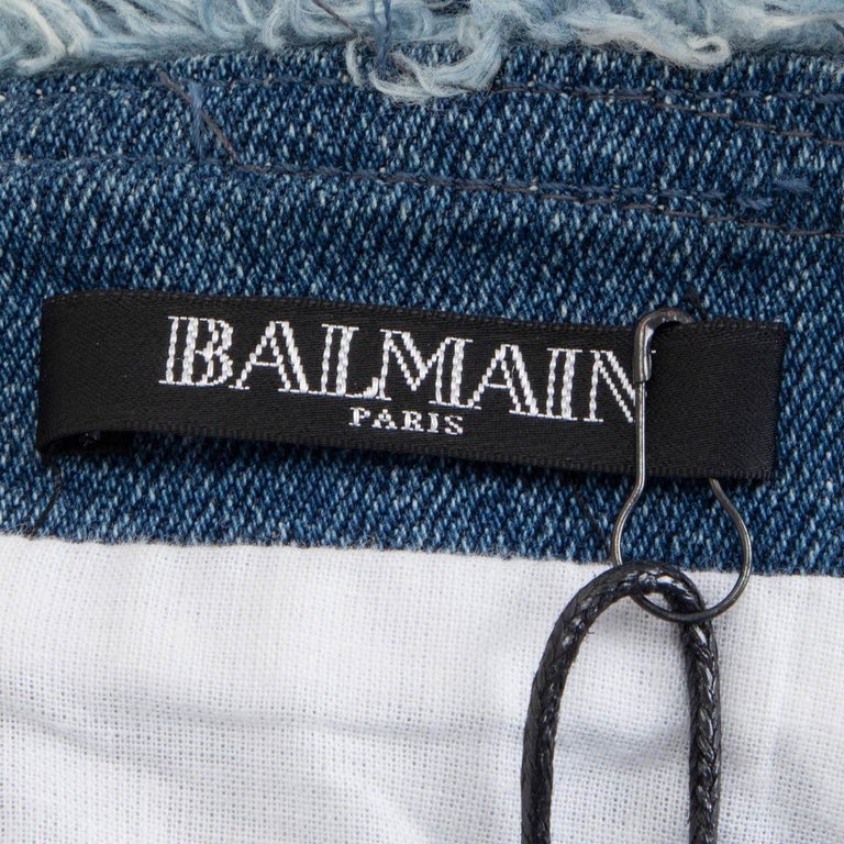 BALMAIN blue cotton CHAIN DENIM JEANS Dress 40 S For Sale at 1stDibs | balmain  denim dress, balmain jeans dress, balmain jean dress