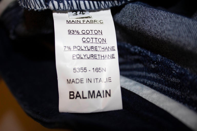 Balmain Blue Jeans For Sale at 1stDibs