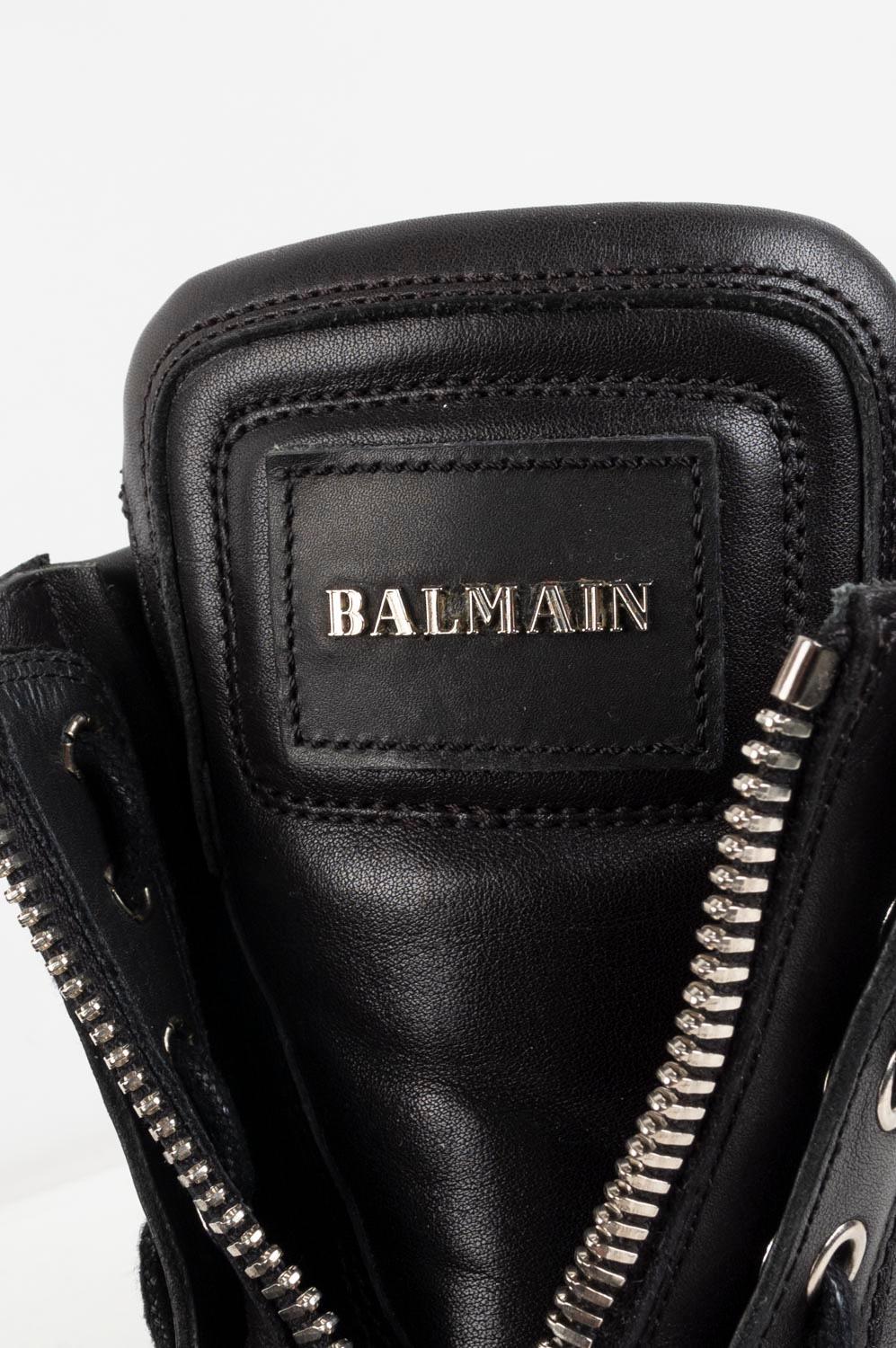 Balmain Boots Leather Men Shoes Size 40EU S316 In Excellent Condition In Kaunas, LT