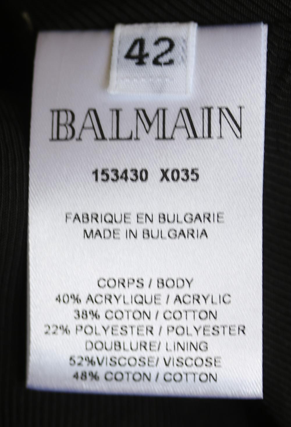 Black Balmain Bouclé Mini Dress 