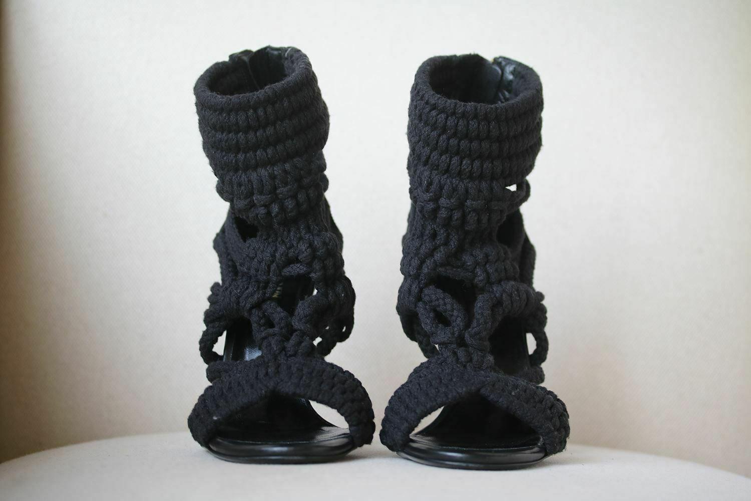 balmain braided sandals