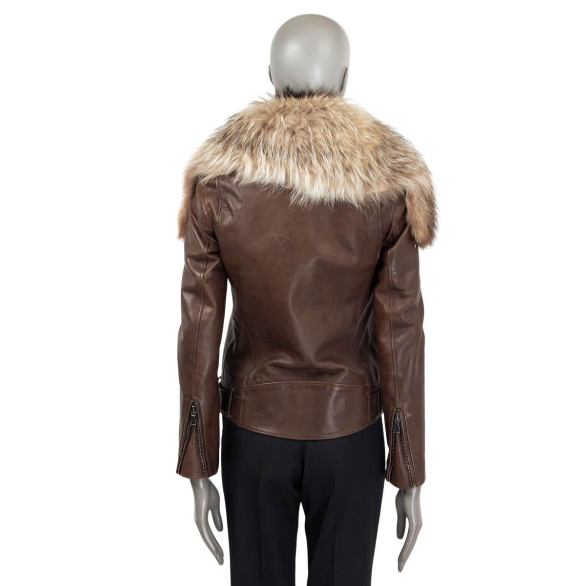 fur trim leather jacket