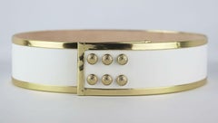 Balmain Button Detailed Leather Waist Belt