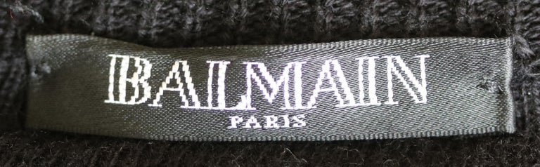 Balmain Button-Embellished Metallic Stretch-Knit Mini Dress For Sale at ...