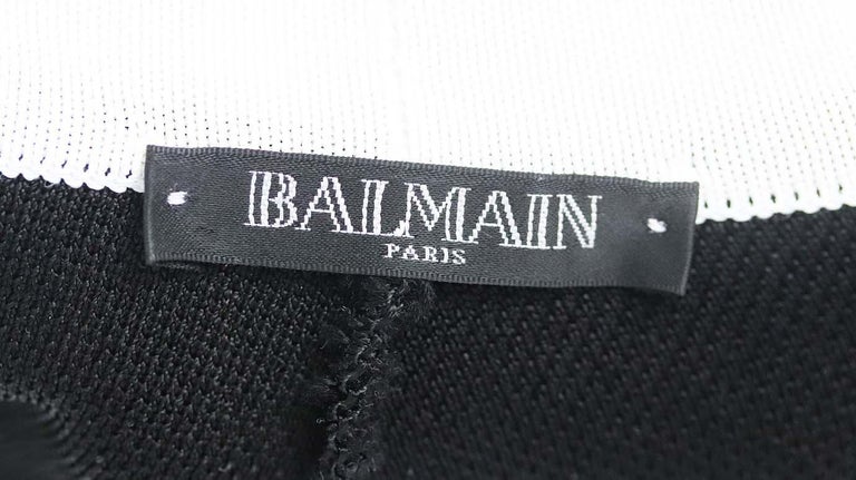 Balmain Button Embellished Stretch Knit Shorts FR 36 UK 8 For Sale at ...