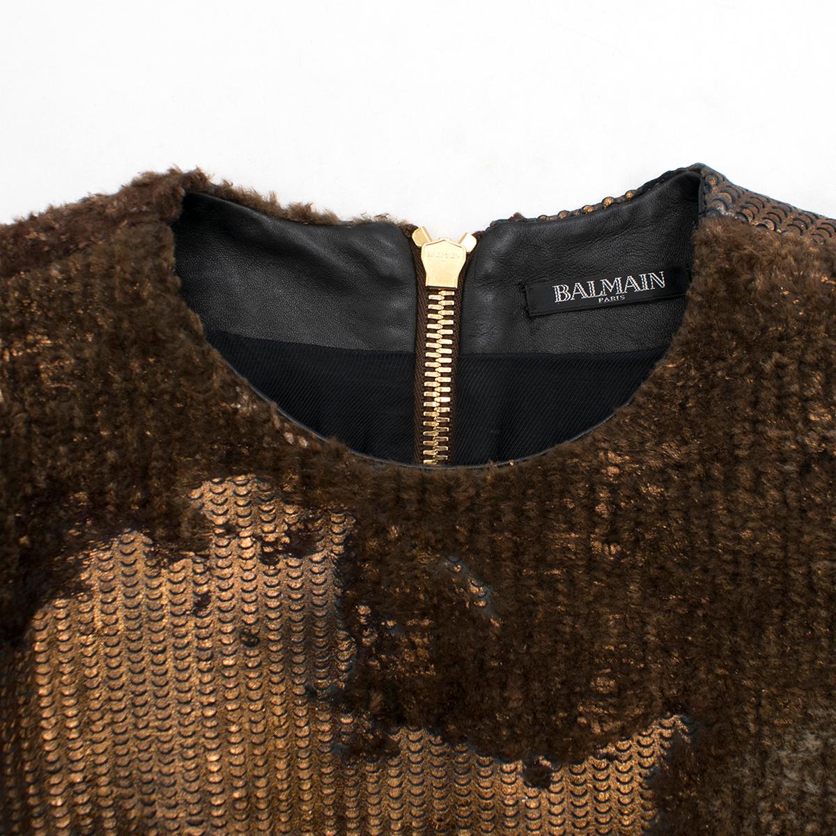 balmain sequin dress