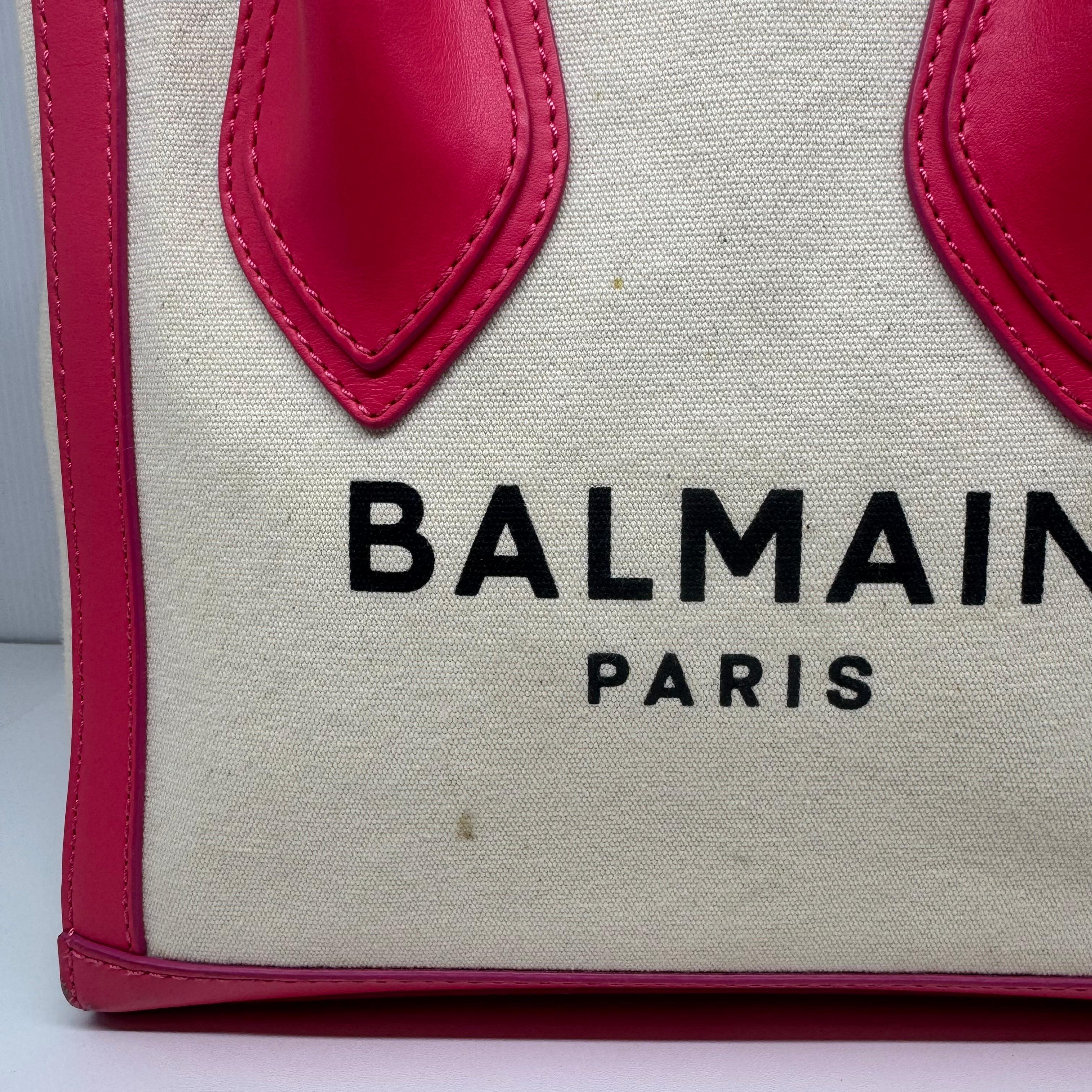 Balmain Canvas Pink Crossbody Tote 5
