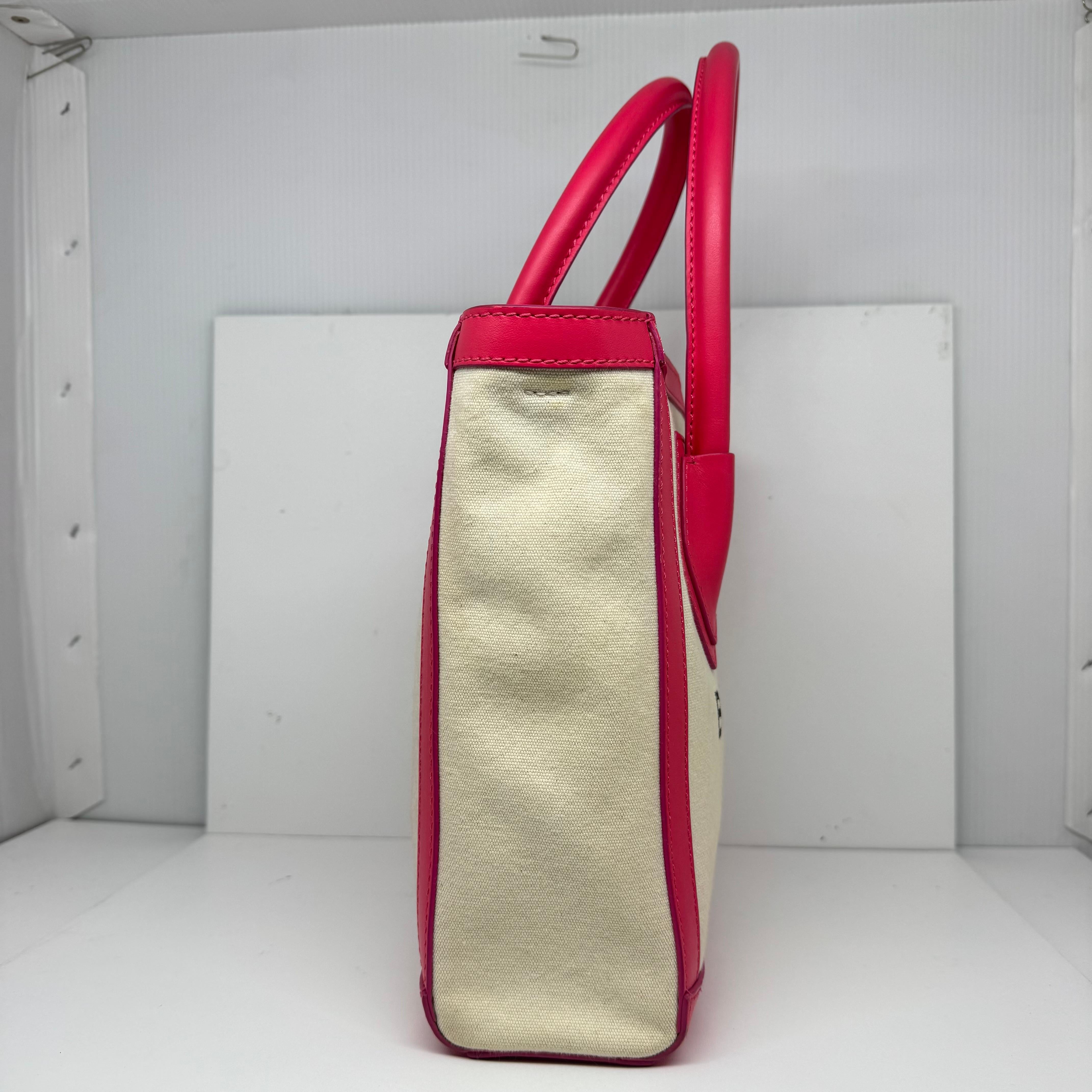 Balmain Canvas Pink Crossbody Tote 1