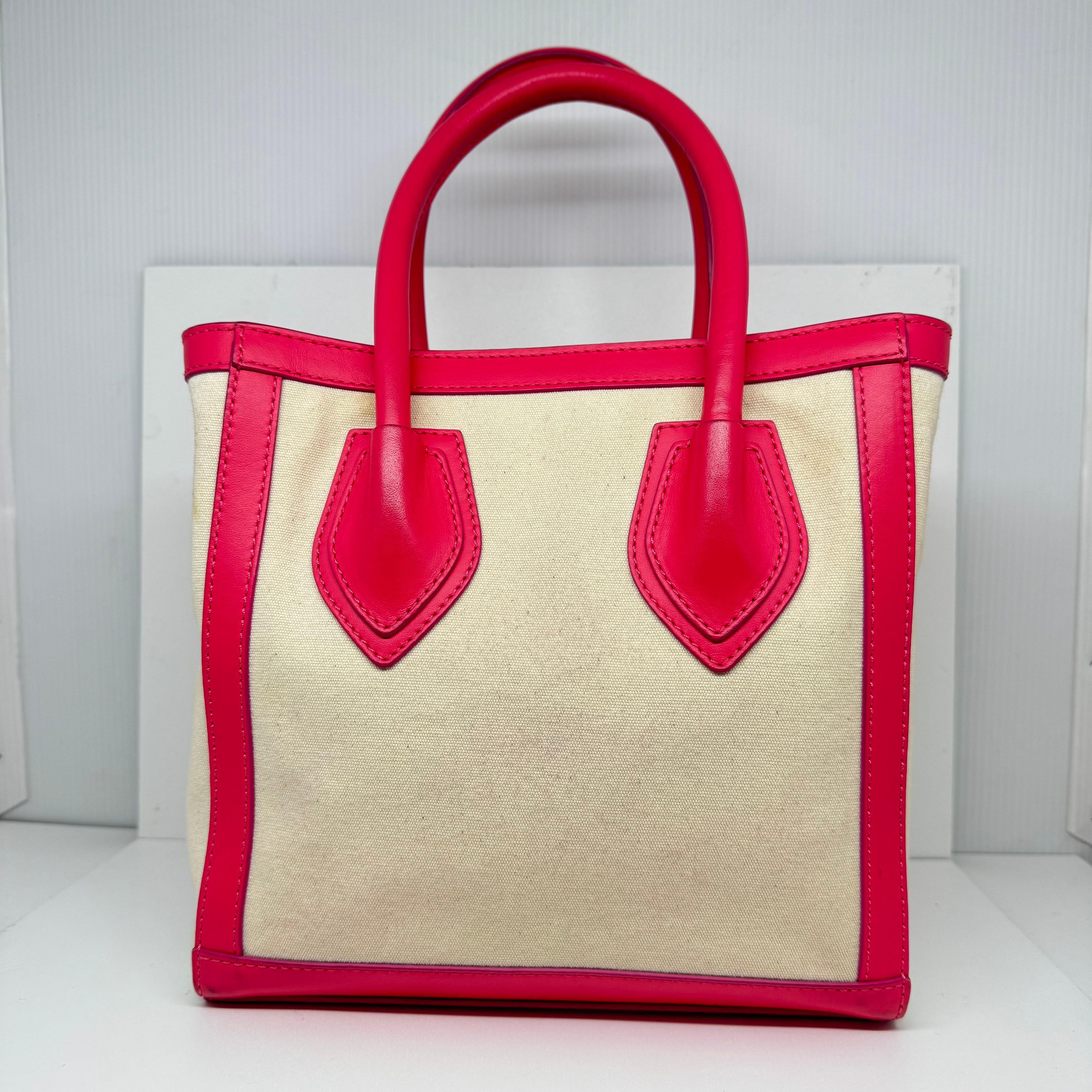 Balmain Canvas Pink Crossbody Tote 2