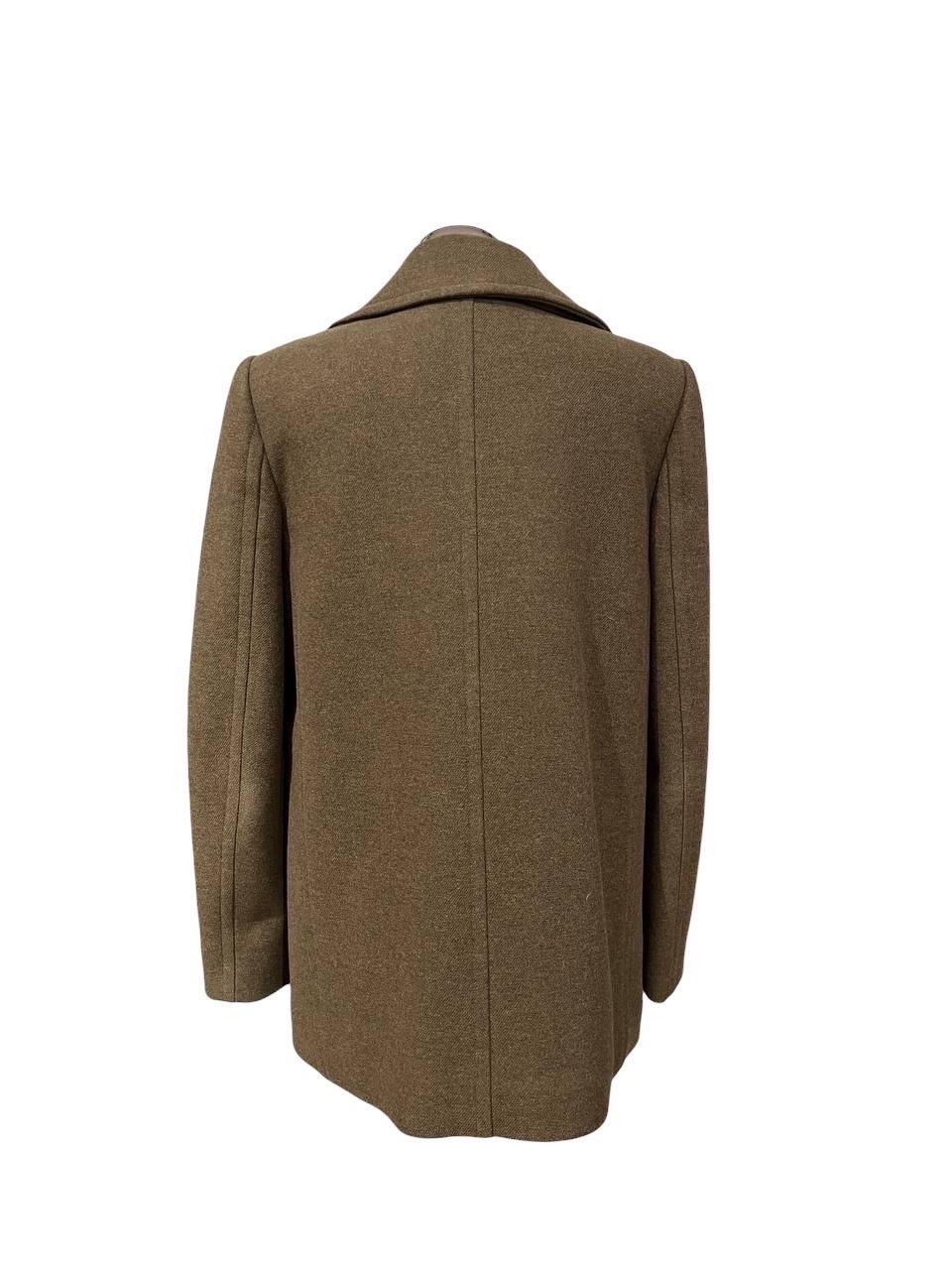 Balmain Cappotto Lana Verde In Good Condition For Sale In Torre Del Greco, IT