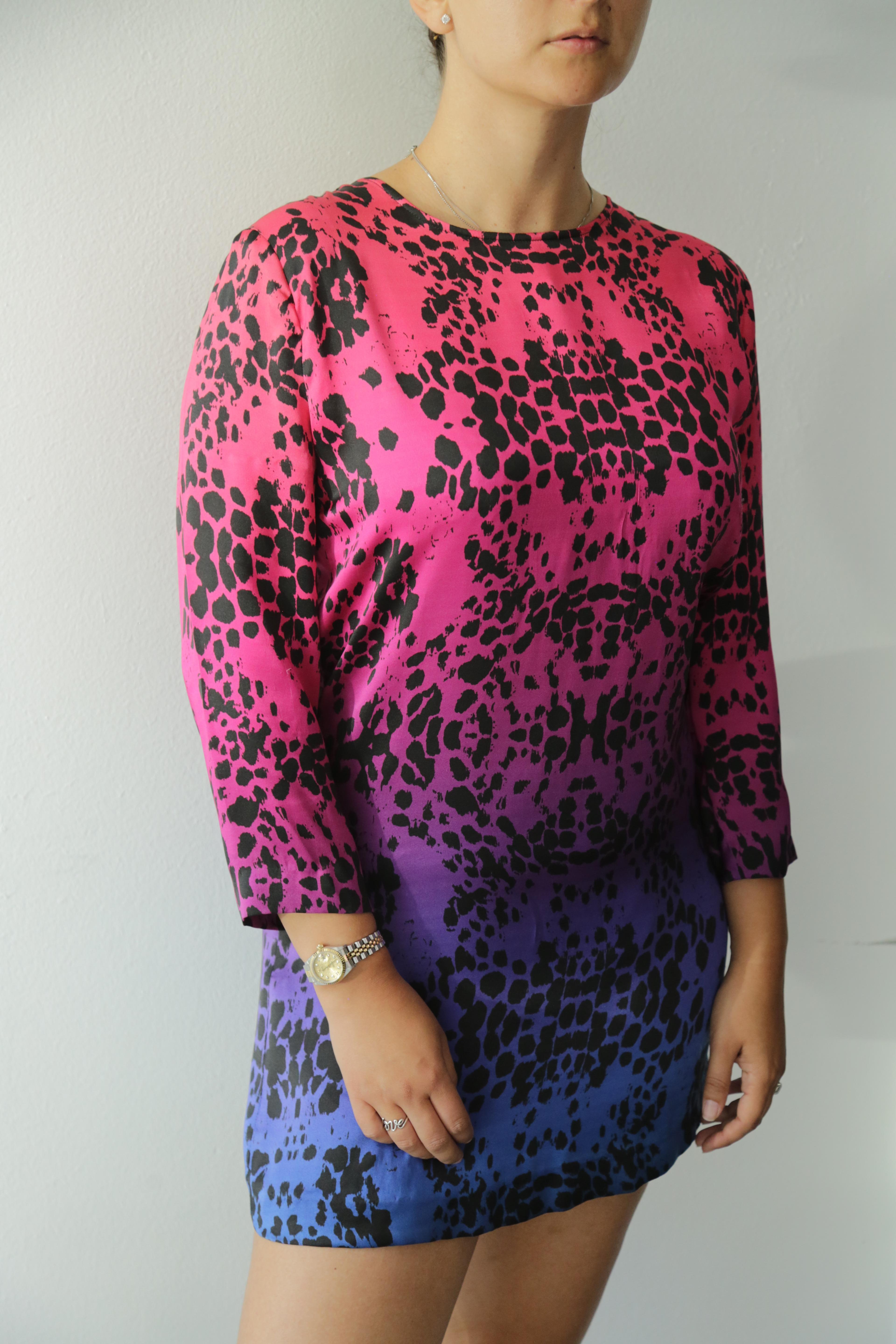 purple cheetah dress