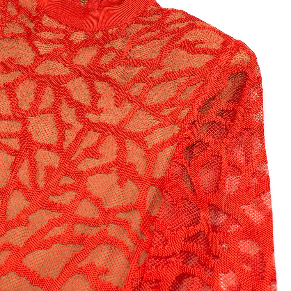 Balmain Coral Knit Fitted Mini Dress - Size US 2 For Sale 5