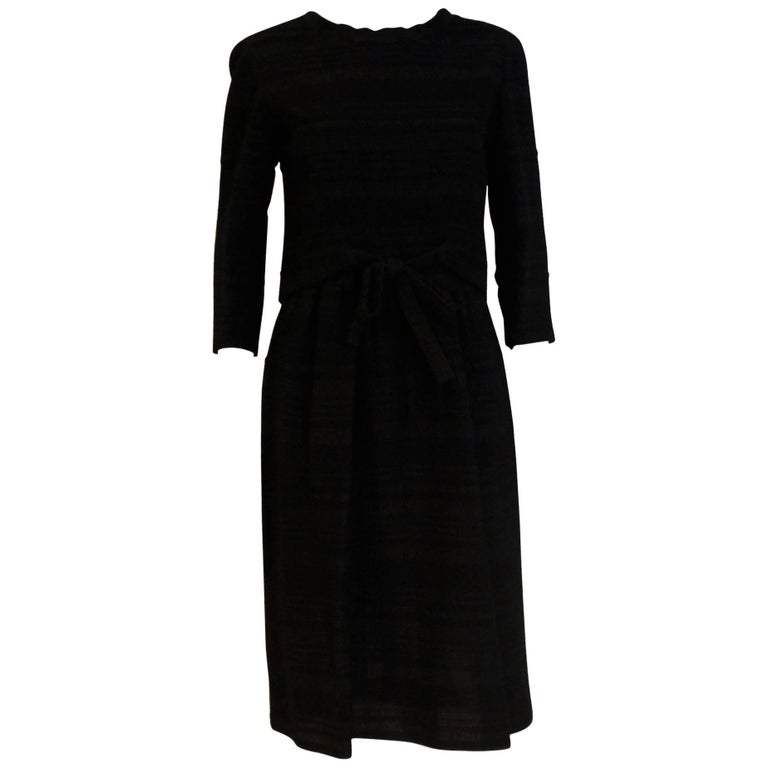 Balmain Cotton Black Dinner Dress For Sale at 1stdibs