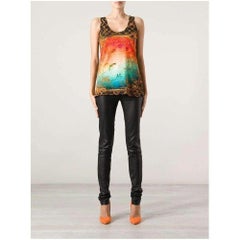 Balmain Cotton Oriental Print Tank Top