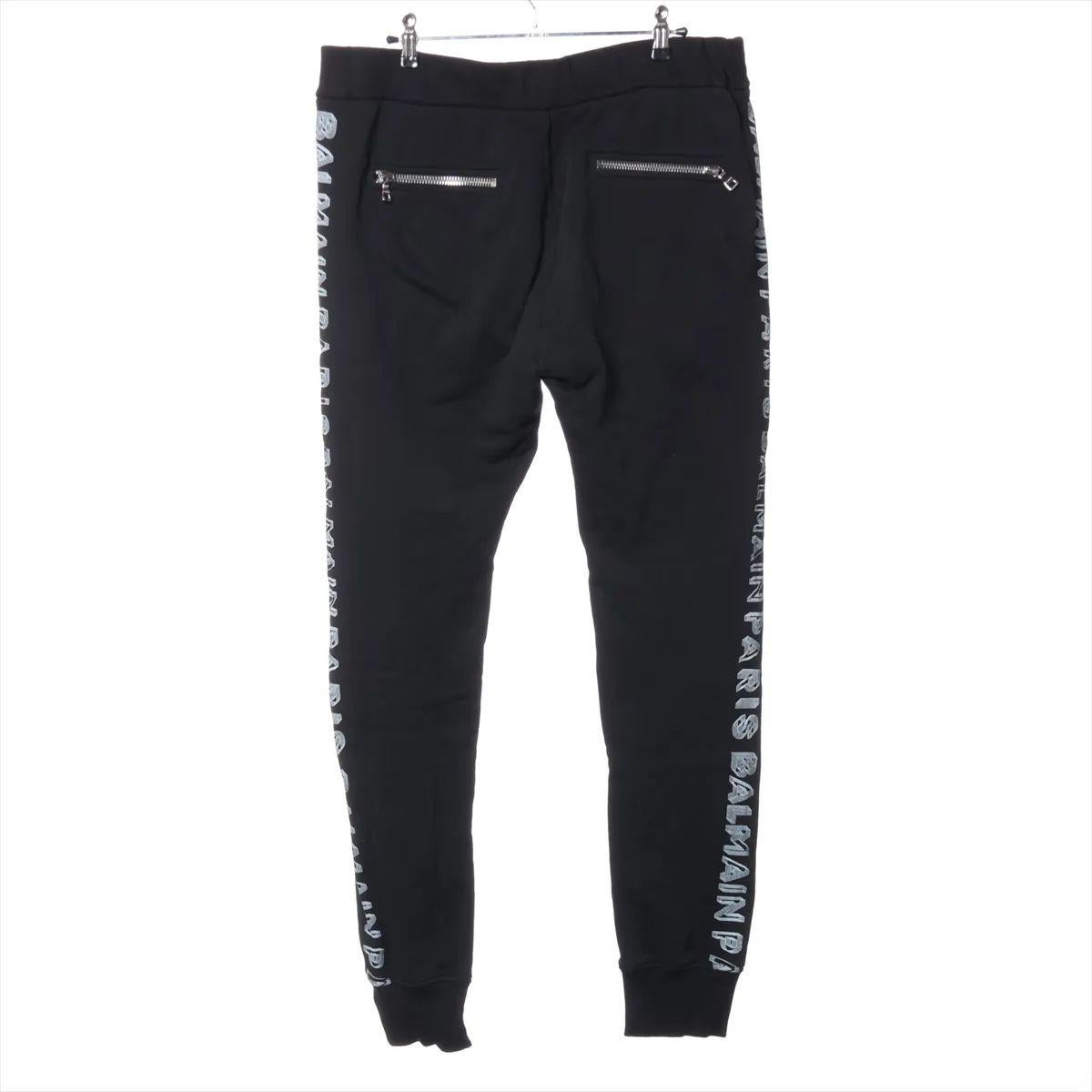 Pantaloni da ginnastica in cotone Balmain Nero In condizioni buone in vendita a Humacao, PR