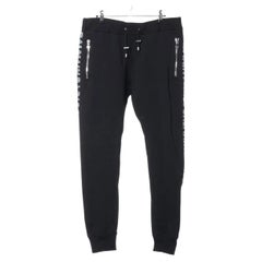 Pantaloni da ginnastica in cotone Balmain Nero