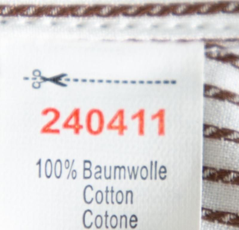 Men's Balmain Cream & Brown Striped Cotton Button Front Slim Fit Two Ply Shirt L For Sale