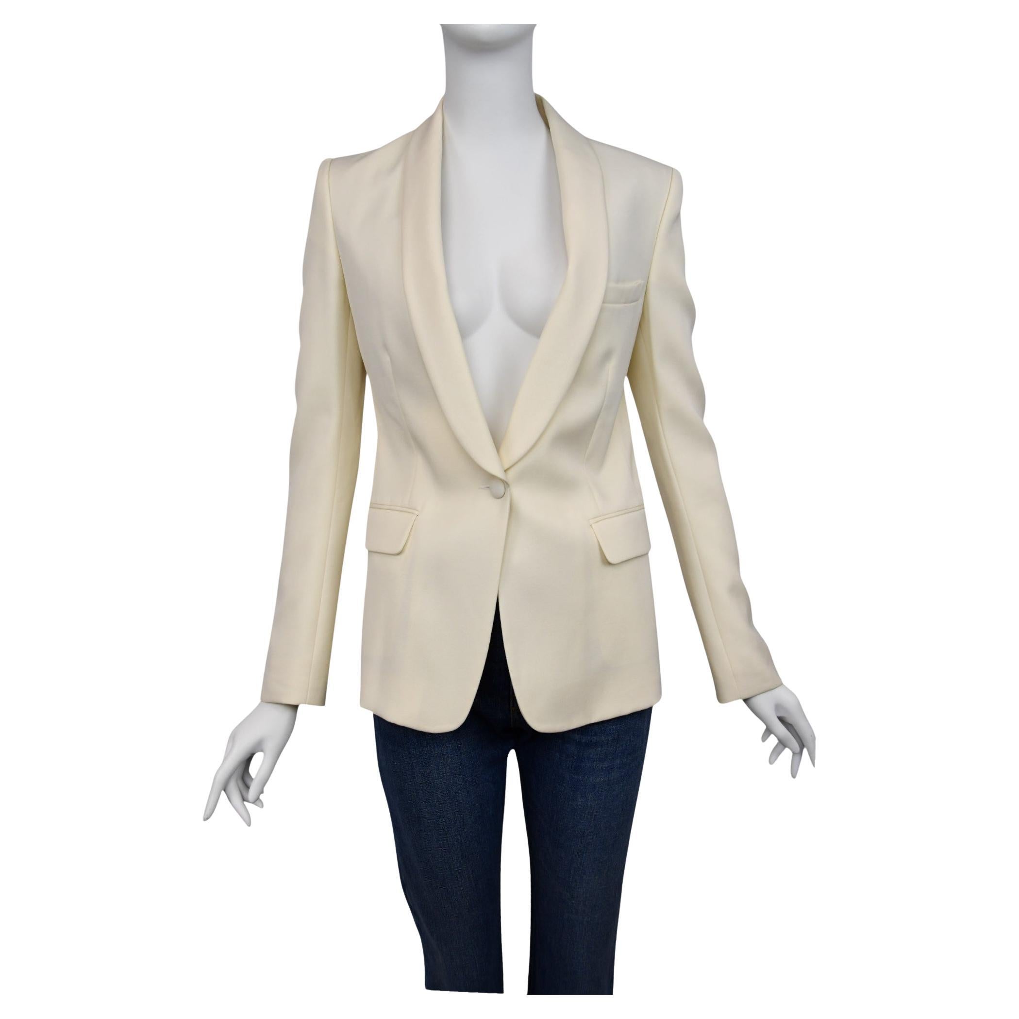 Blazer monopetto crema di Balmain  Taglia US 6