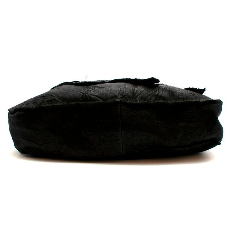 Balmain Crocodile Black Patchwork Bag at 1stDibs